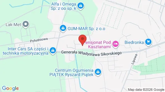 Apartments for rent i Głogowski - kort over placeringen
