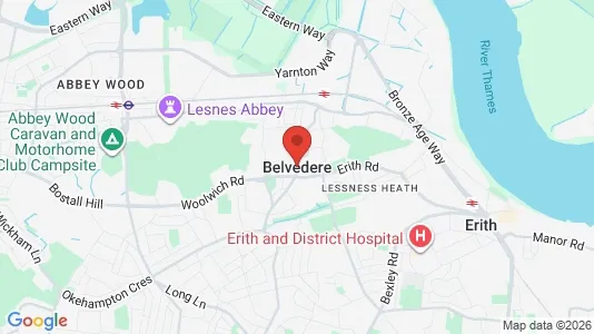 Rooms for rent i Belvedere - Kent - kort over placeringen