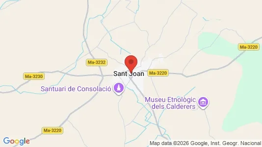 Apartments for rent i Sant Joan - kort over placeringen