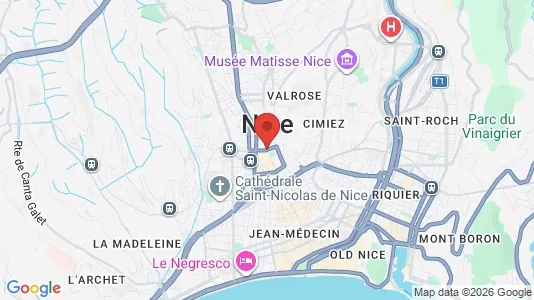 Apartments for rent i Nice - kort over placeringen