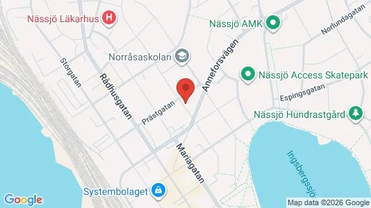 Apartments for rent i Nässjö - kort over placeringen