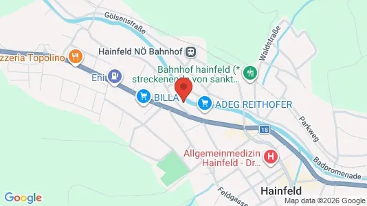 Apartments for rent i Hainfeld - kort over placeringen