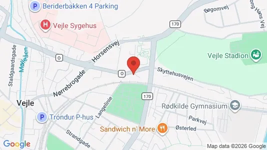 Apartments for rent i Vejle Center - kort over placeringen