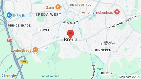 Apartments for rent i Breda - kort over placeringen