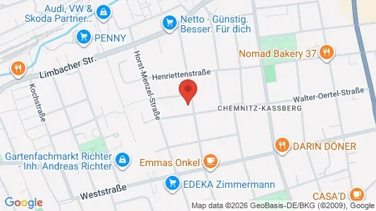 Apartments for rent i Chemnitz - kort over placeringen