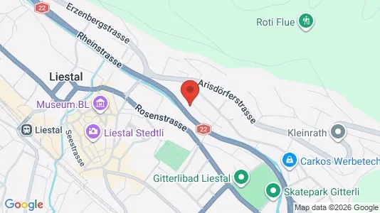 Apartments for rent i Liestal - kort over placeringen