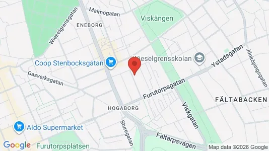 Apartments for rent i Helsingborg - kort over placeringen