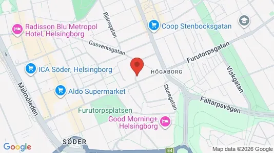 Apartments for rent i Helsingborg - kort over placeringen