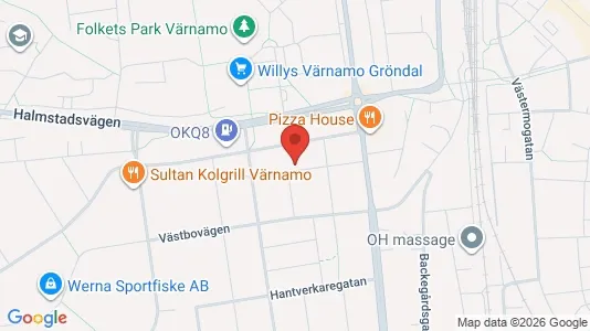 Apartments for rent i Värnamo - kort over placeringen