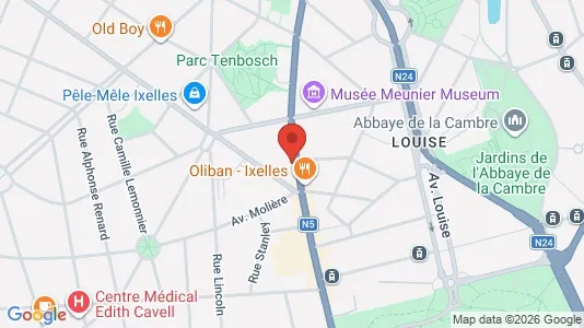 Apartments for rent i Brussels Elsene - kort over placeringen