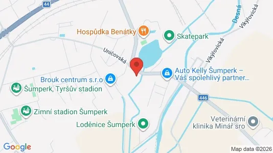 Apartments for rent i Šumperk - kort over placeringen