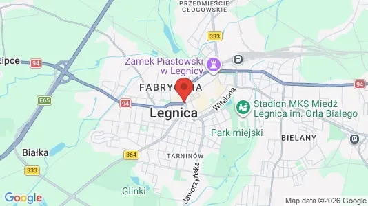 Apartments for rent i Legnica - kort over placeringen