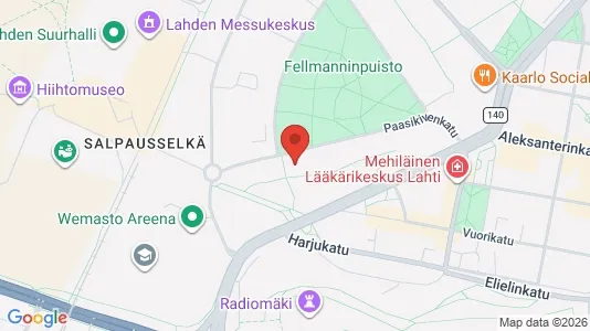 Apartments for rent i Lahti - kort over placeringen