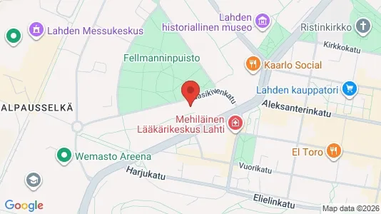 Apartments for rent i Lahti - kort over placeringen