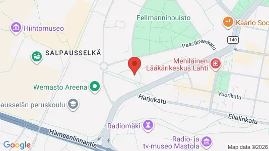 Apartments for rent i Lahti - kort over placeringen