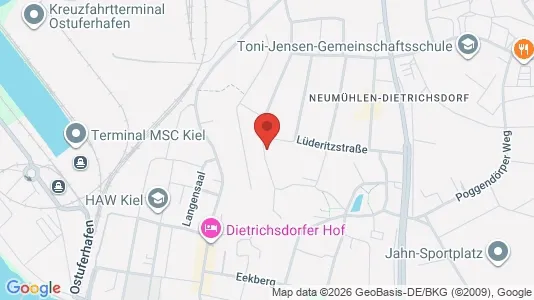 Rooms for rent i Kiel - kort over placeringen