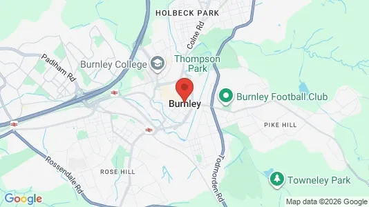 Houses for rent i Burnley - Lancashire - kort over placeringen