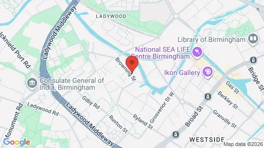 Apartments for rent i Birmingham - West Midlands - kort over placeringen