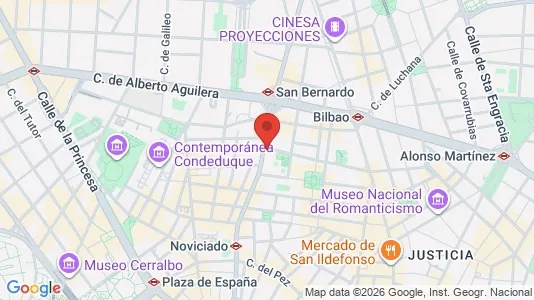 Apartments for rent i Madrid Centro - kort over placeringen