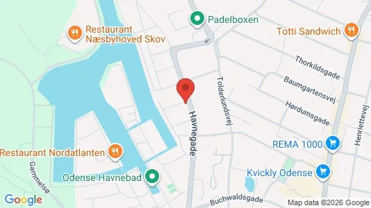 Apartments for rent i Odense C - kort over placeringen