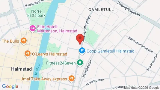 Apartments for rent i Halmstad - kort over placeringen