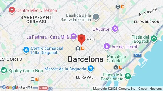 Apartments for rent i Barcelona Eixample - kort over placeringen