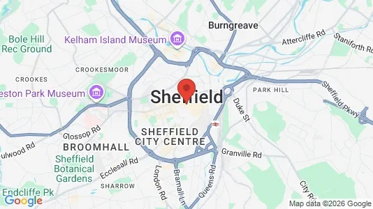 Houses for rent i Sheffield - South Yorkshire - kort over placeringen