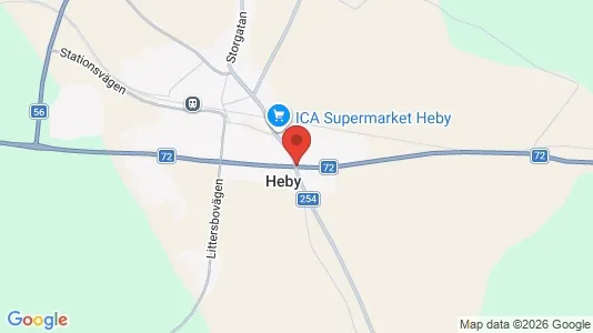 Houses for rent i Heby - kort over placeringen