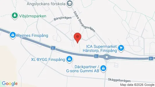 Apartments for rent i Finspång - kort over placeringen