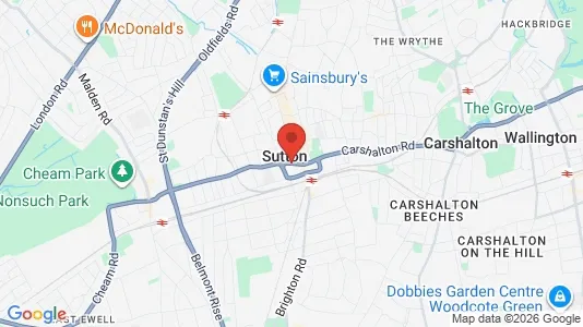 Houses for rent i Sutton - Surrey - kort over placeringen