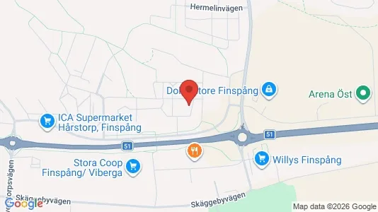 Apartments for rent i Finspång - kort over placeringen