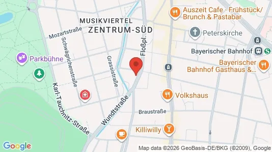 Apartments for rent i Leipzig - kort over placeringen