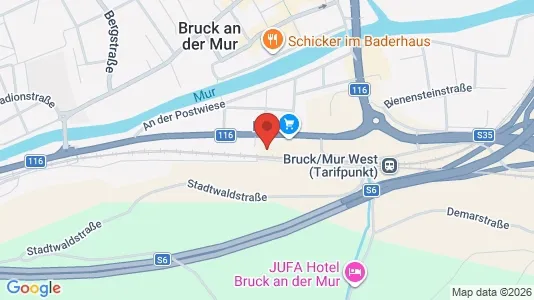Apartments for rent i Bruck an der Mur - kort over placeringen