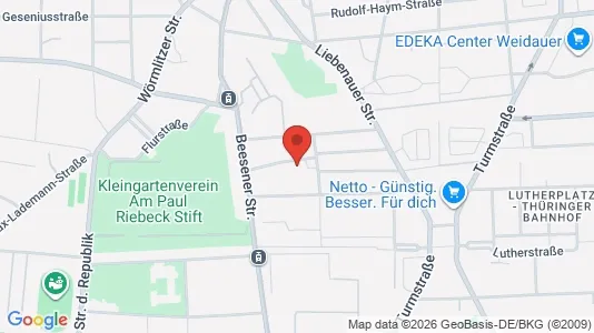 Apartments for rent i Halle (Saale) - kort over placeringen