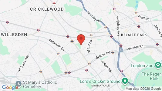 Apartments for rent i London NW6 - kort over placeringen