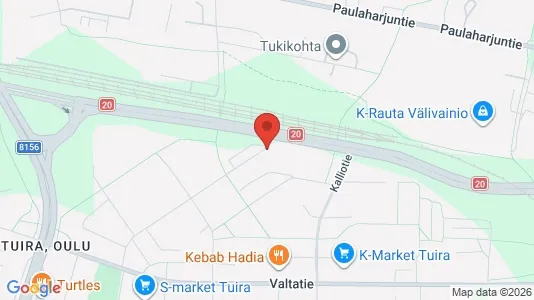 Apartments for rent i Oulu - kort over placeringen