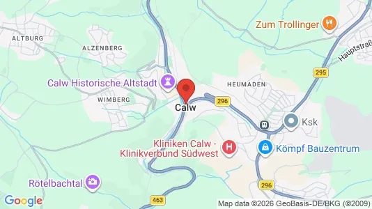Houses for rent i Calw - kort over placeringen