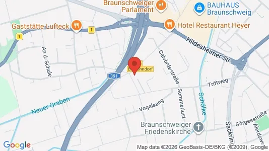 Apartments for rent i Braunschweig - kort over placeringen