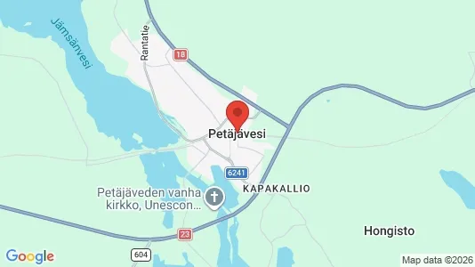 Houses for rent i Petäjävesi - kort over placeringen