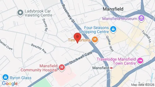 Apartments for rent i Mansfield - Nottinghamshire - kort over placeringen