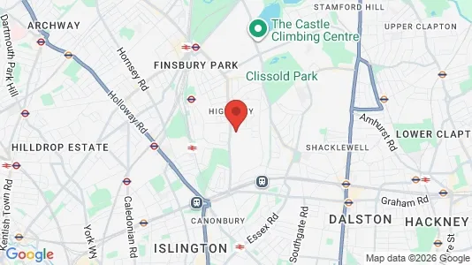 Rooms for rent in London N5 - Photo from Google Street View