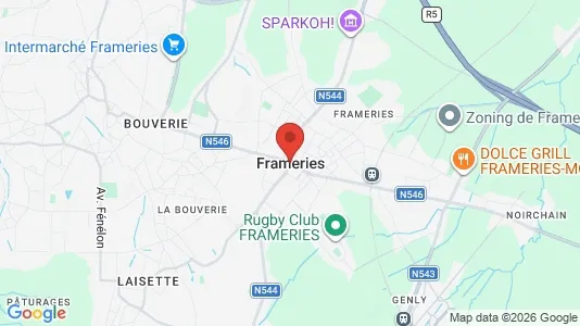 Apartments for rent i Frameries - kort over placeringen