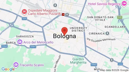 Apartments for rent i Bologna - kort over placeringen
