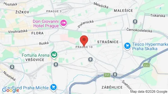 Apartments for rent i Prague 10 - kort over placeringen