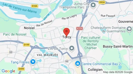 Apartments for rent i Torcy - kort over placeringen