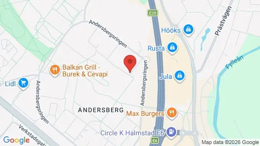 Apartments for rent i Halmstad - kort over placeringen