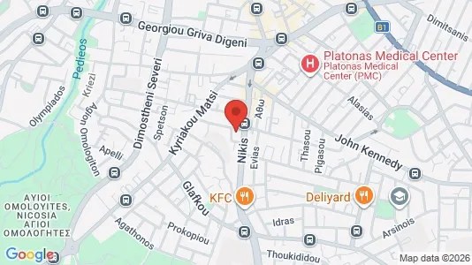 Apartments for rent i Nicosia Lefkosia - kort over placeringen