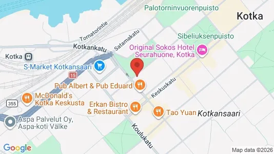 Apartments for rent i Kotka - kort over placeringen