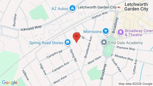 Apartments for rent in Letchworth garden city - Hertfordshire - Photo from Google Street View