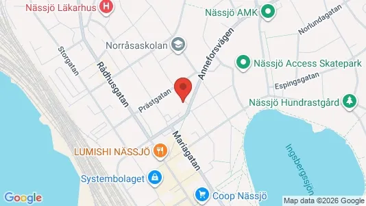 Apartments for rent i Nässjö - kort over placeringen
